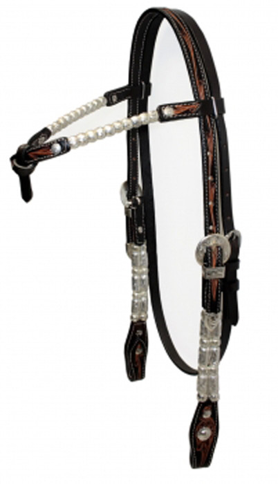 Showhoofdstel Futurity Knot Silver Ferrules