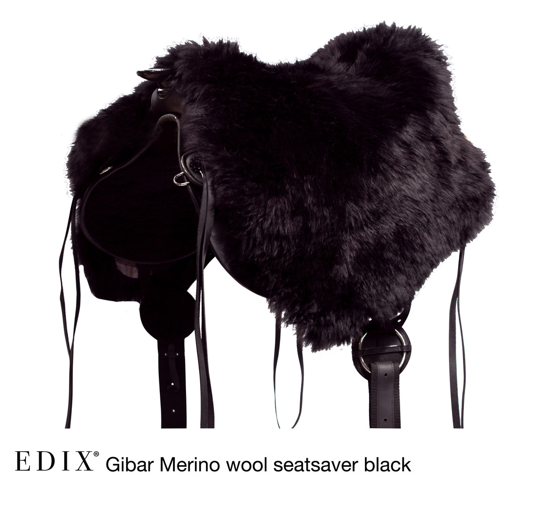Seat Cover (zadelzitting) van EDIX Merino Wol Lang Haar voor boomloze zadels  *diverse kleuren* 