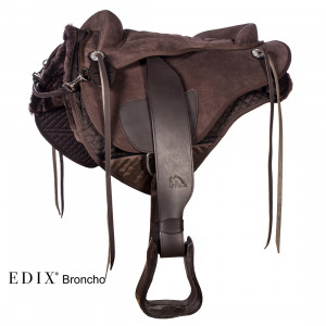 EDIX® Bareback Pad Broncho complete set bruin of zwart 