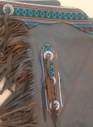 Chinks Bruin leer met Aztec design